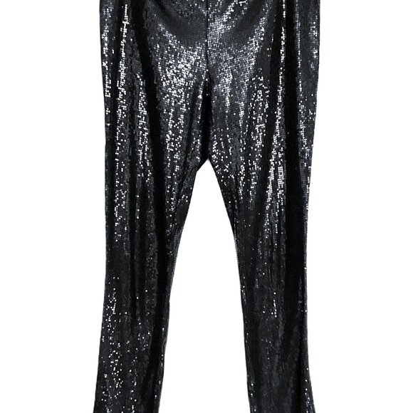 HAVE Black Sequin Pants - Size L- Made in China - Picture 2 of 6